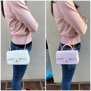 Chanel 22p NG750 light pink Classic mini handle