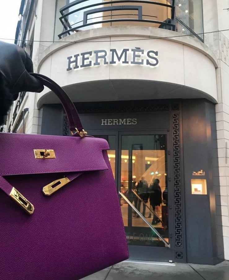 Anemone Kelly 25 Retourne  Togo leather, Shades of purple, Hermes