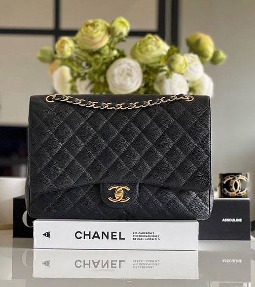 Chanel by Karl Lagerfeld 2015 White Classic Medium Chevron Double