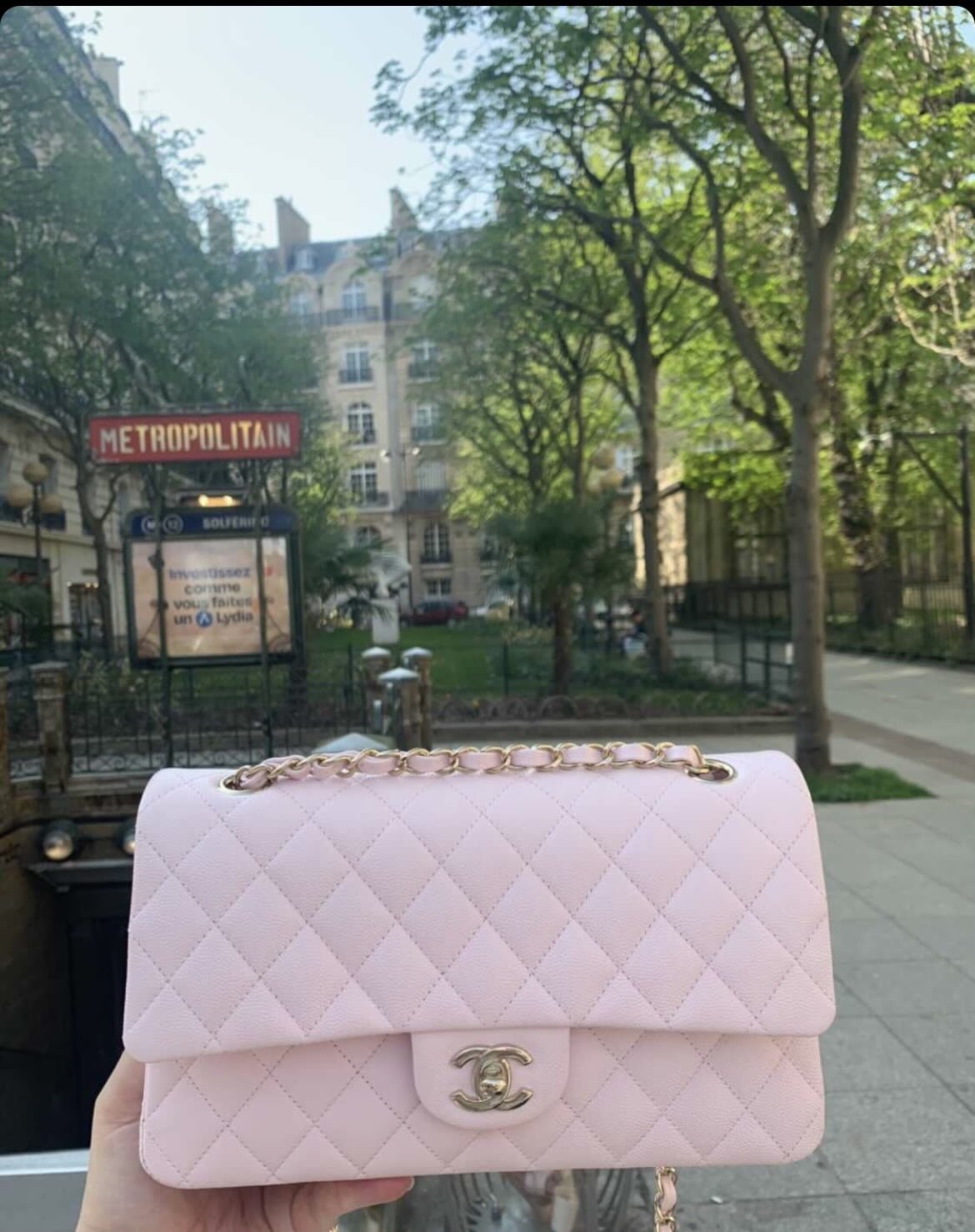 blush pink chanel bag