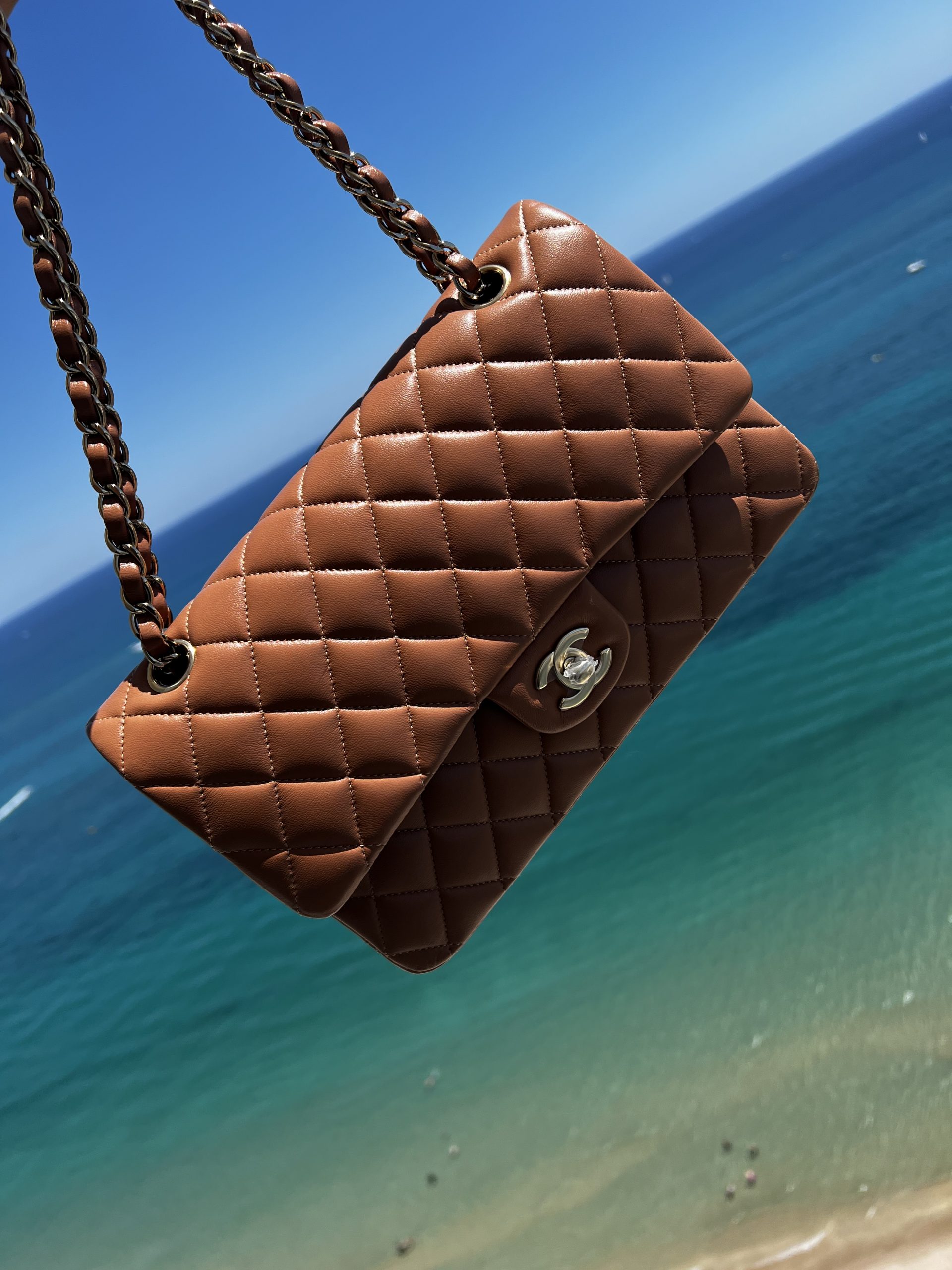 chanel caramel flap