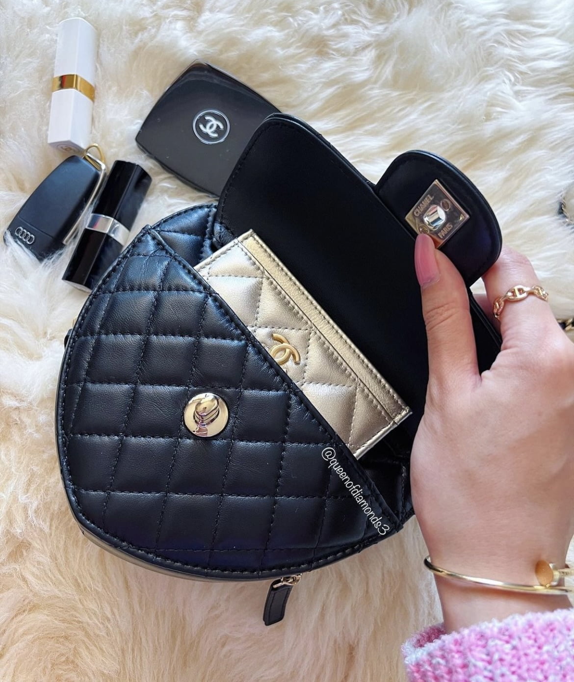 The New Chanel Heart Bag With Wallet Section & Pockets, Is