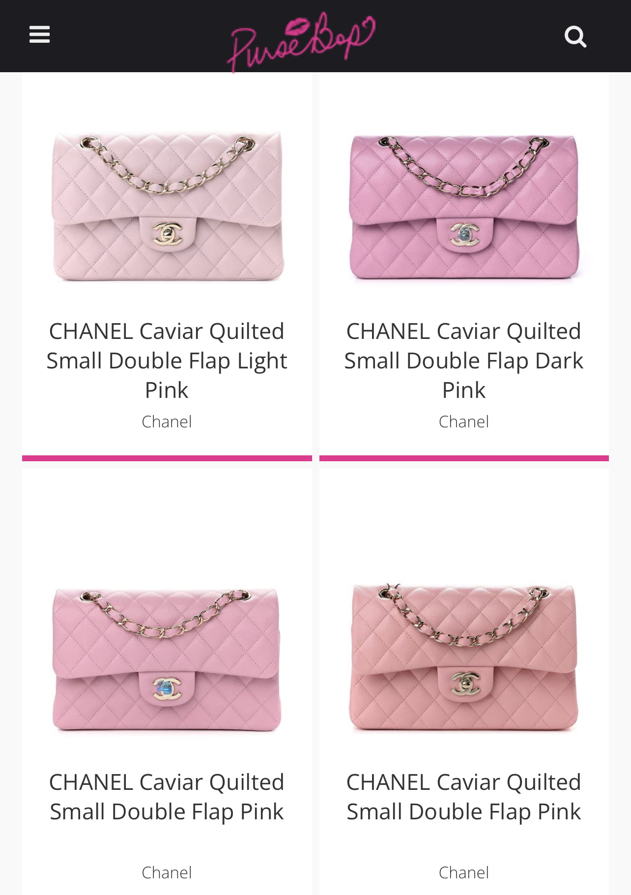 The Chanel Pink Quiz - Can You Identify Them? ? - PurseBop