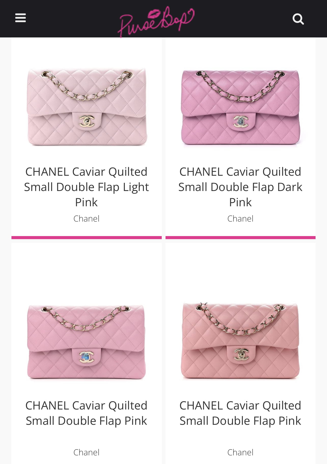 chanel pink bag 2022