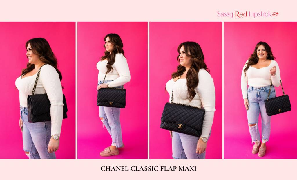 Chanel Classic Flap Size Comparison on Curves PurseBop