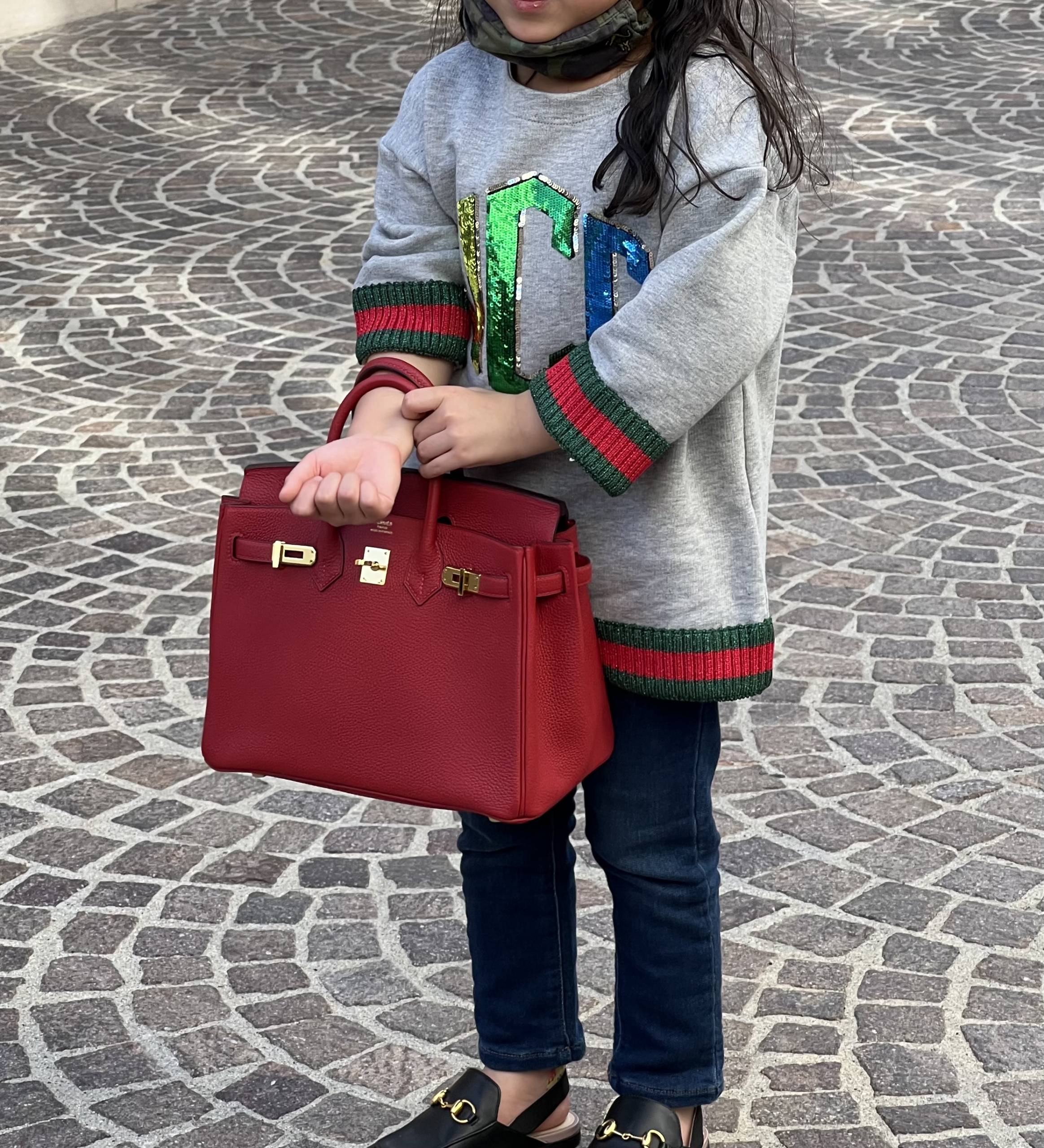 red birkin outfit