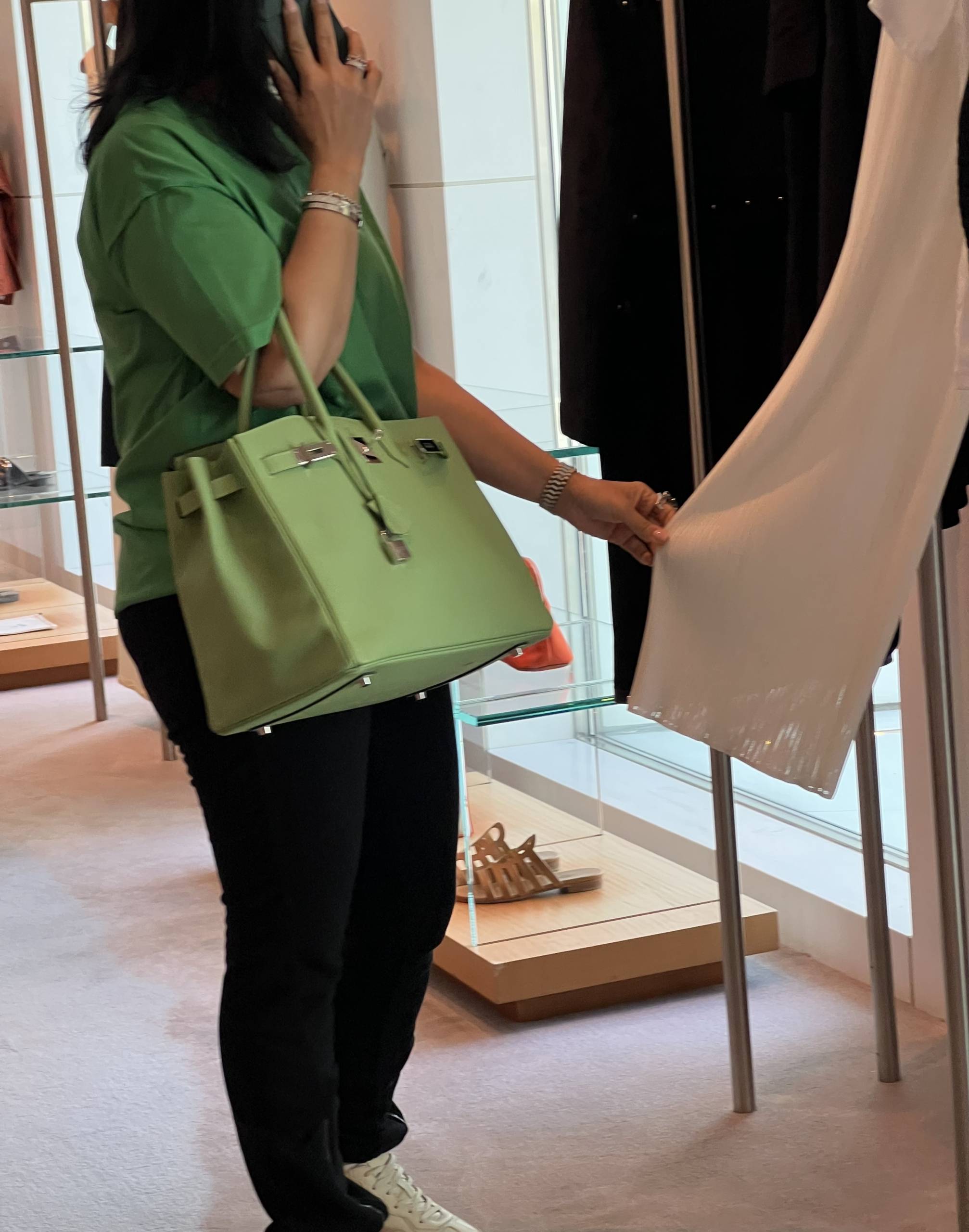 hermes vert criquet outfit