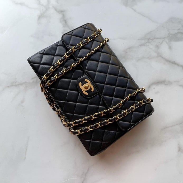 Chanel Pearl Crush Square Flap Bag Quilted Lambskin Mini - 1stDibs