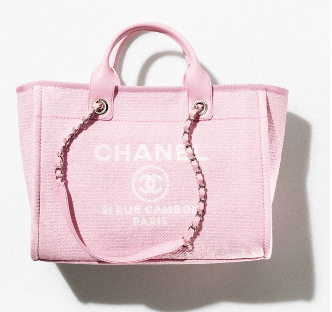 Chanel Pink Tote - 46 For Sale on 1stDibs  chanel pink shopping bag, chanel  pink cloth bag, chanel pink canvas bag