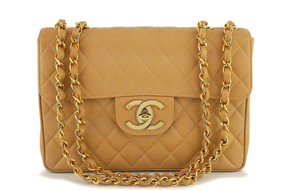 Chanel Classic Jumbo Double Flap Bag in Light Brown — UFO No More