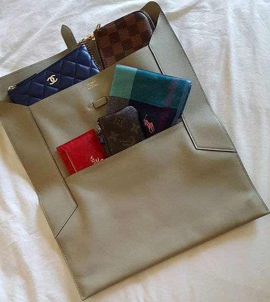 Victoria Beckham and Vuitton Monogram Denim Sunrise in Orange