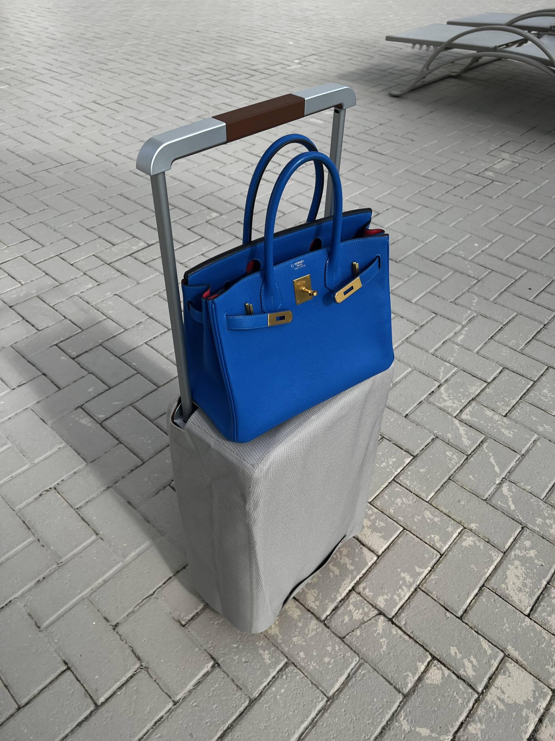HERMES Canvas Taurillon Regate RMS Rolling Trolley Luggage