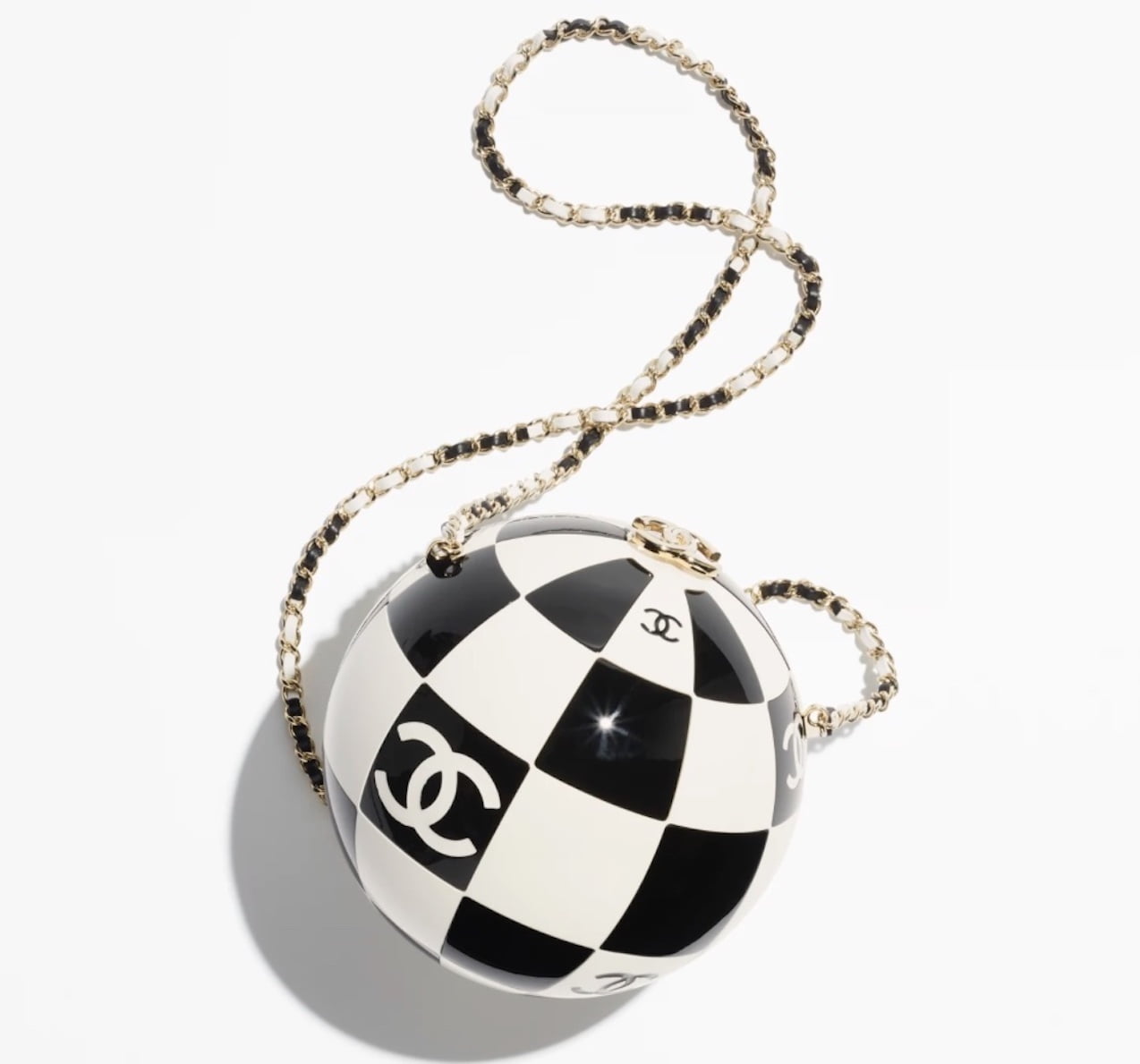 Chanel Beach Ball Shoulder Bag Calfskin Leather Small Multicolor