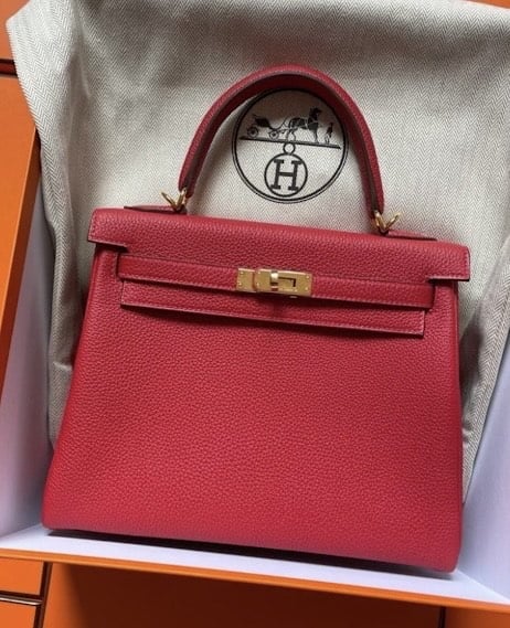 Hermès Kelly Sellier Rouge Casaque - Designer WishBags