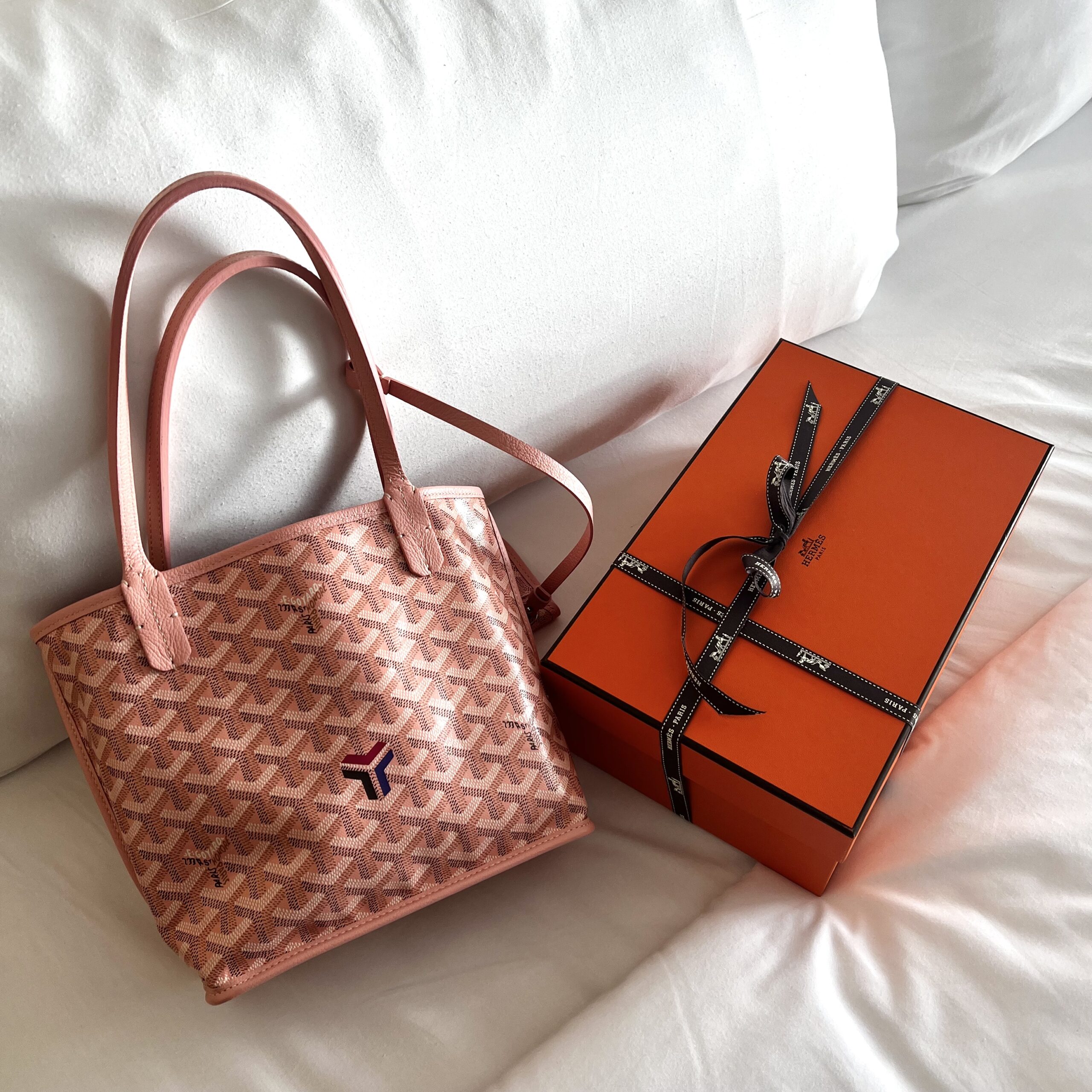 Bags, Pink Goyard Anjou Mini Tote