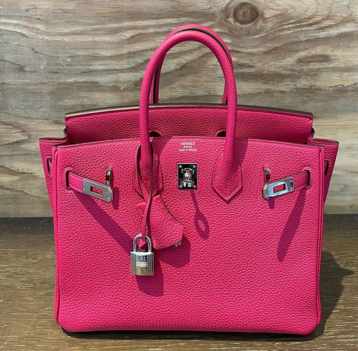 leather hermes pink color chart