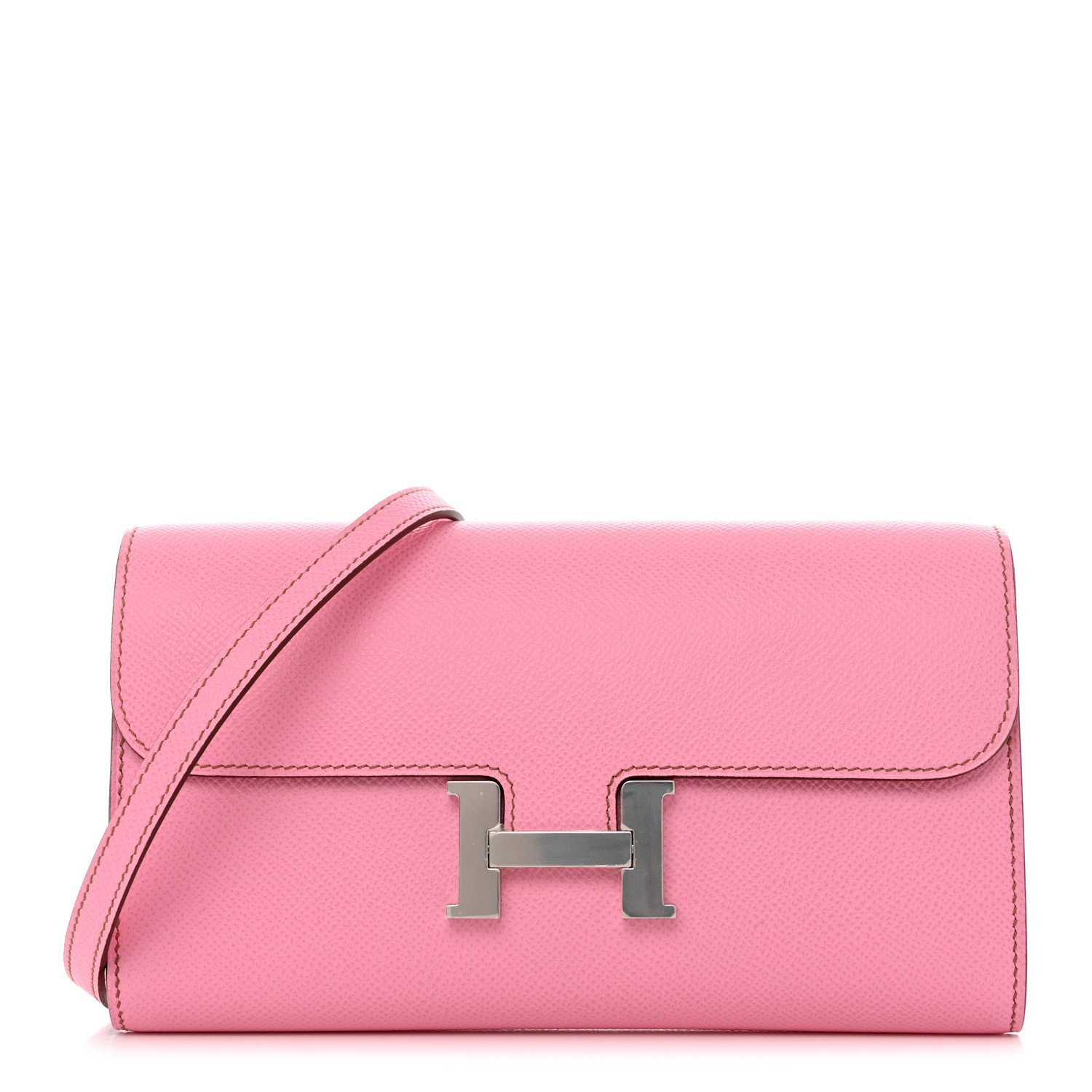 NEW HERMES PINK 3Q ROSE SAKURA GRIS PERLE MINI KELLY II 20 BAG HANDBAG  POCHETTE