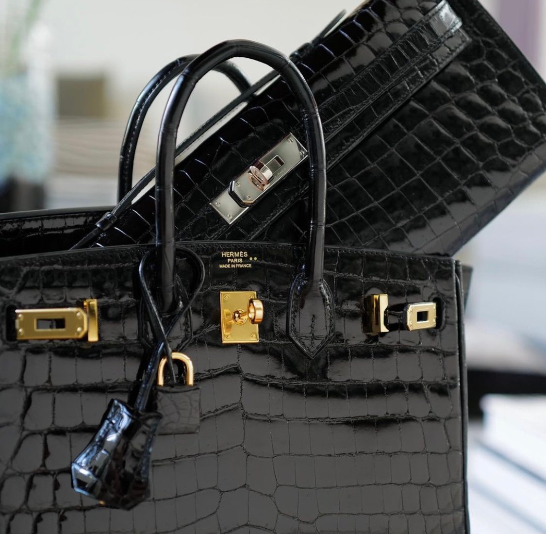 hermes birkin 25 black crocodile