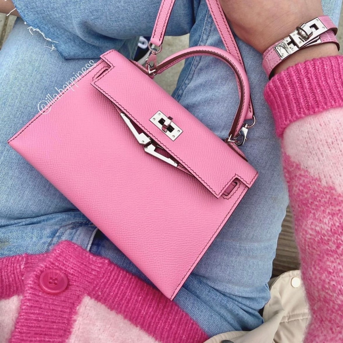 hermes mini kelly bubblegum pink