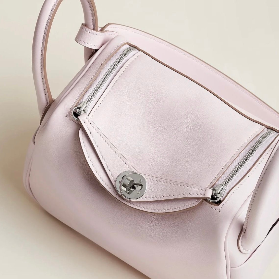 Hermès Colors That Hold Their Value | mauve pale mini lindy