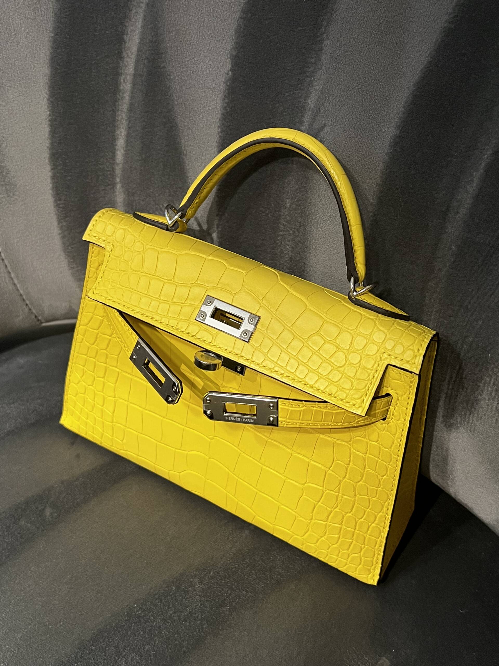 Hermes Mini Kelly II bags in multiple colors