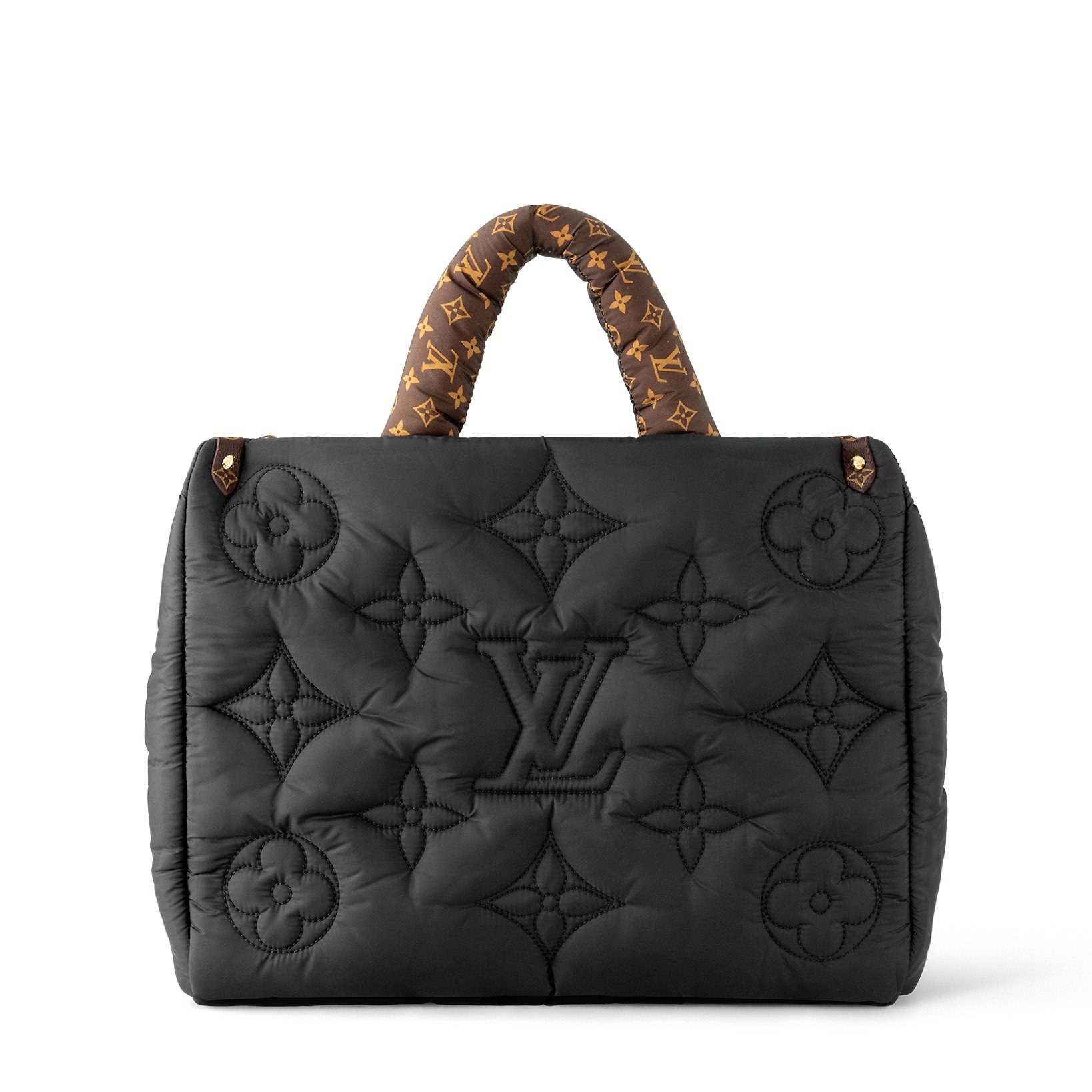 Louis Vuitton Black Grained Calfskin & White Shearling Monogram On