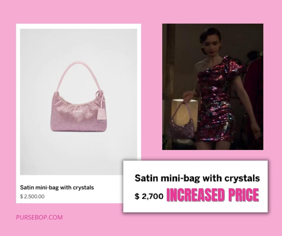 Prada bag price increase 2023 | Emily in Paris | Prada pink crystal reedition bag