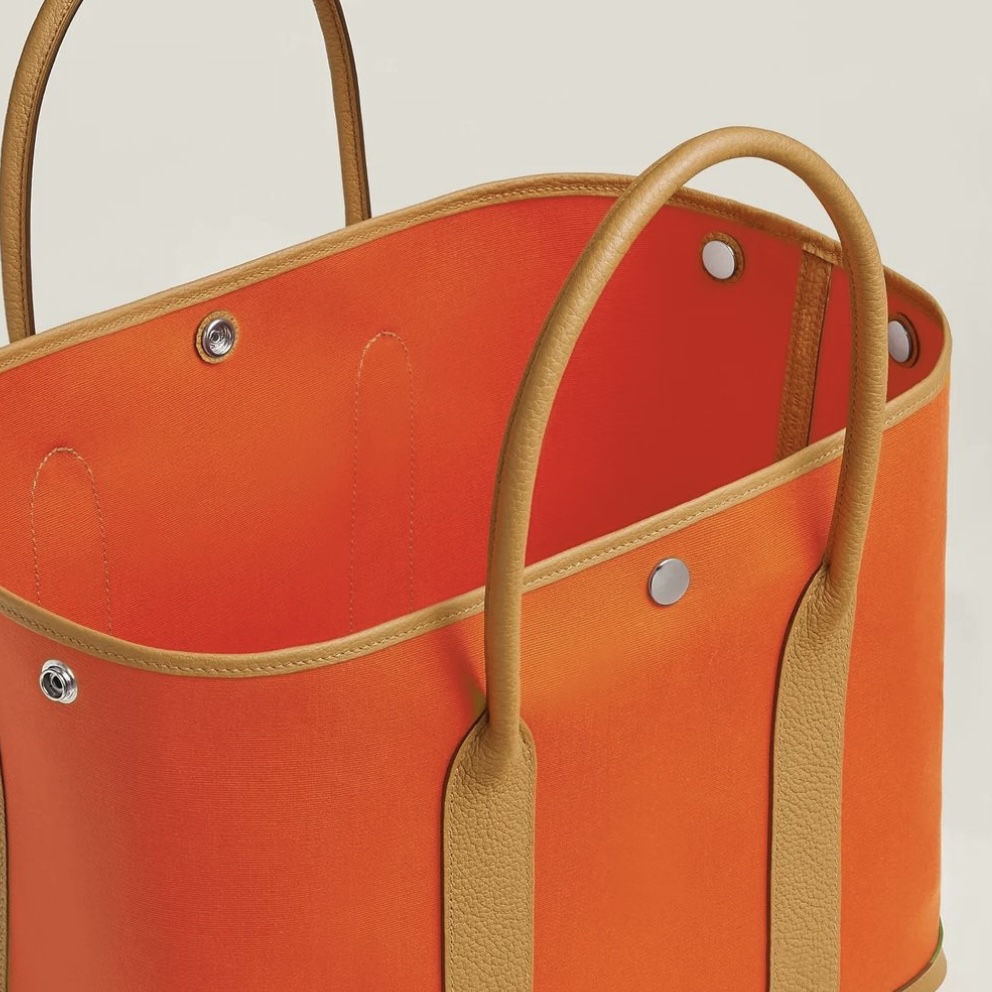 Garden Party Bag in Orange Minium from Hermes.com