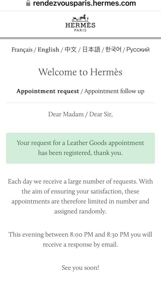 Dear PurseBop How Do I Apply Online for a Leather Appointment for the