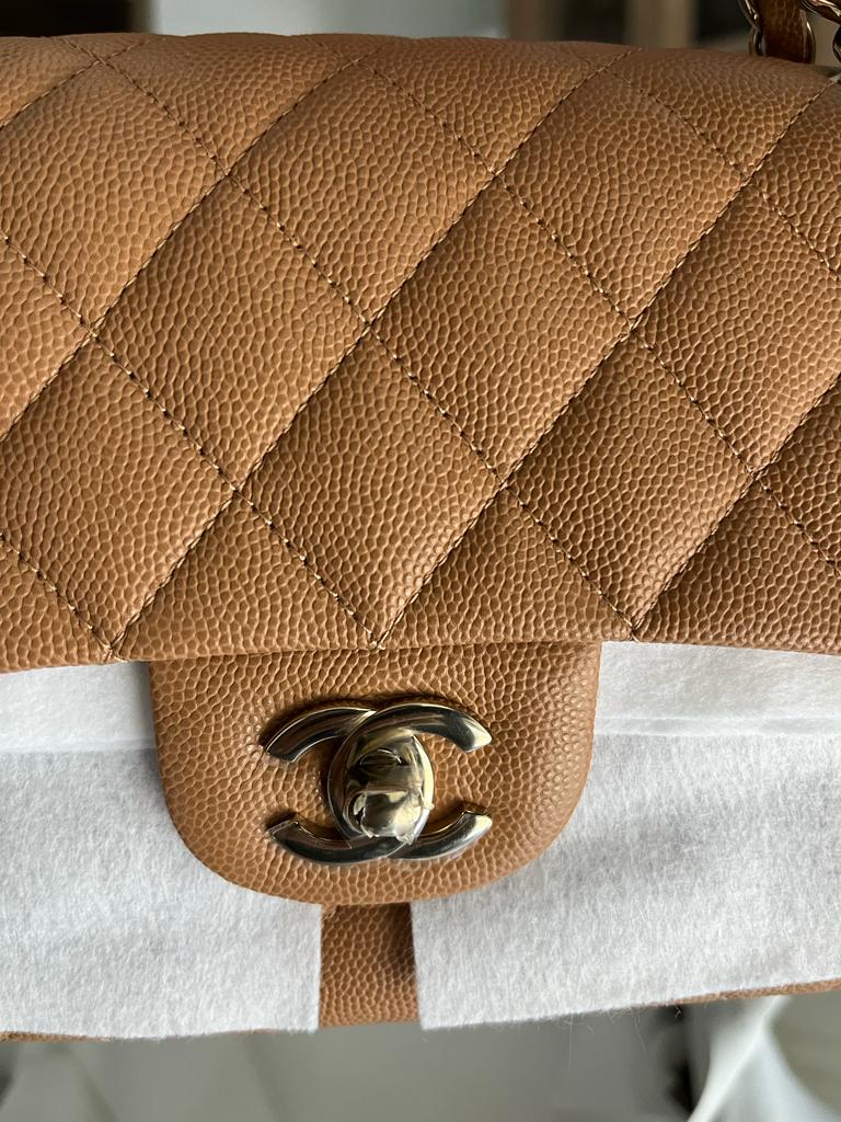 Chanel Strikes Gold: The Chanel 23P Caviar Classic Flap - PurseBop