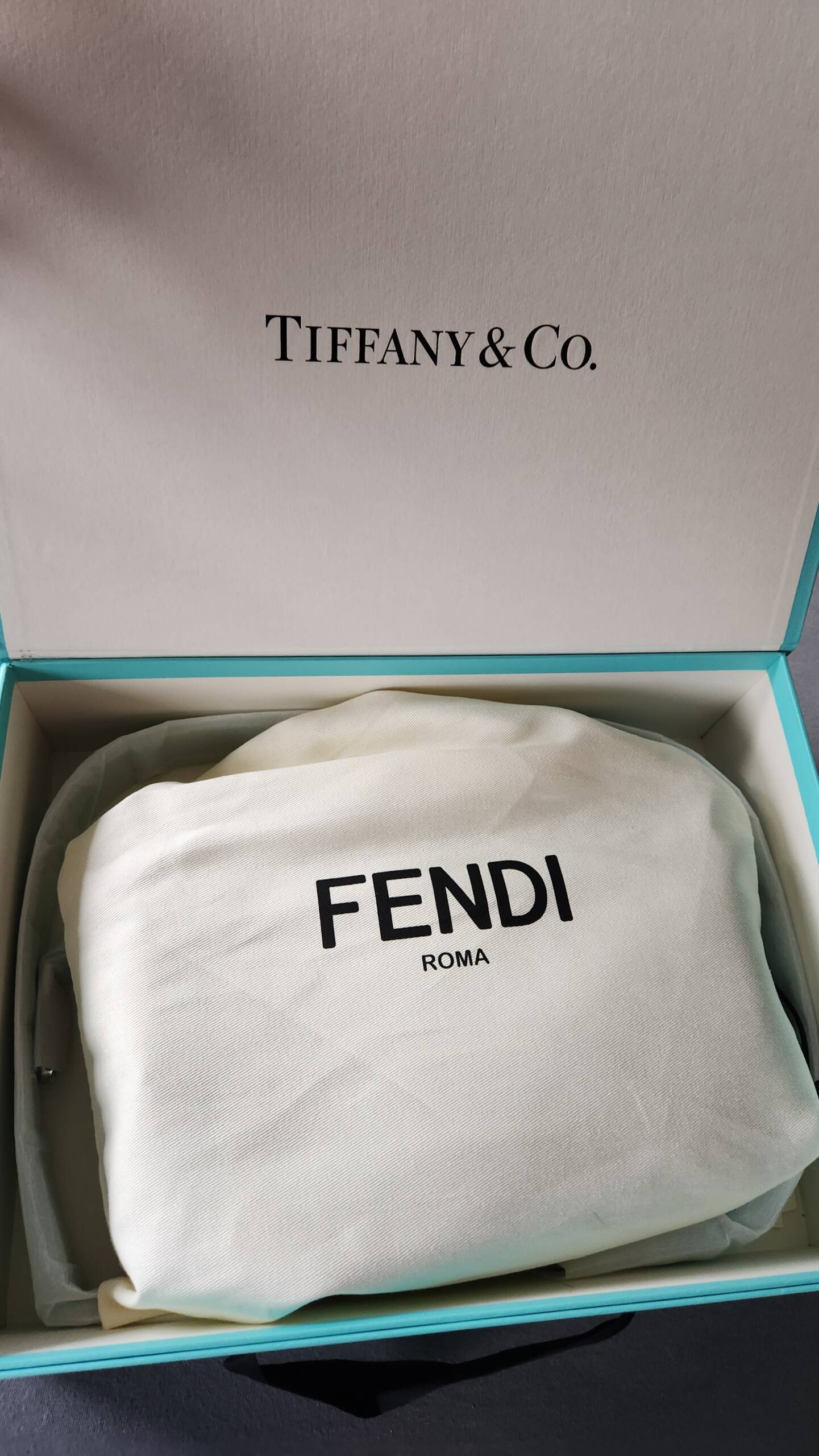 fendi x tiffany | fendi baguette | satin tiffany bag | satin baguette bag | fendi handbag