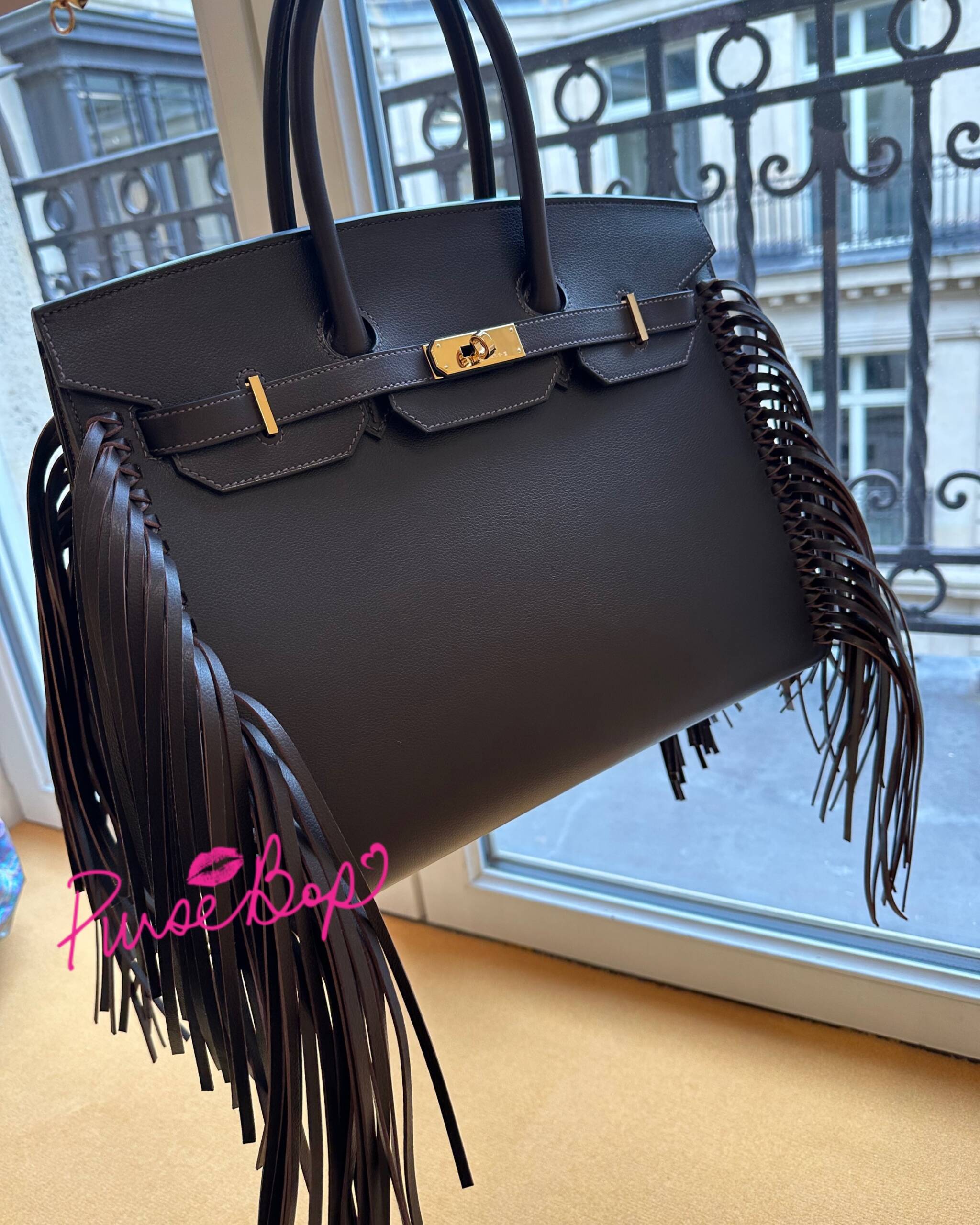 Sac Birkin Seller Anate en veau Evergrain 