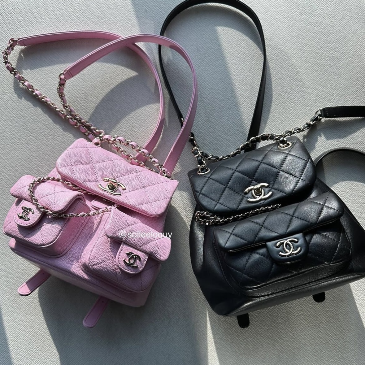 Chanel, Limited Edition, Caviar Black Small Mini Duma Backpack