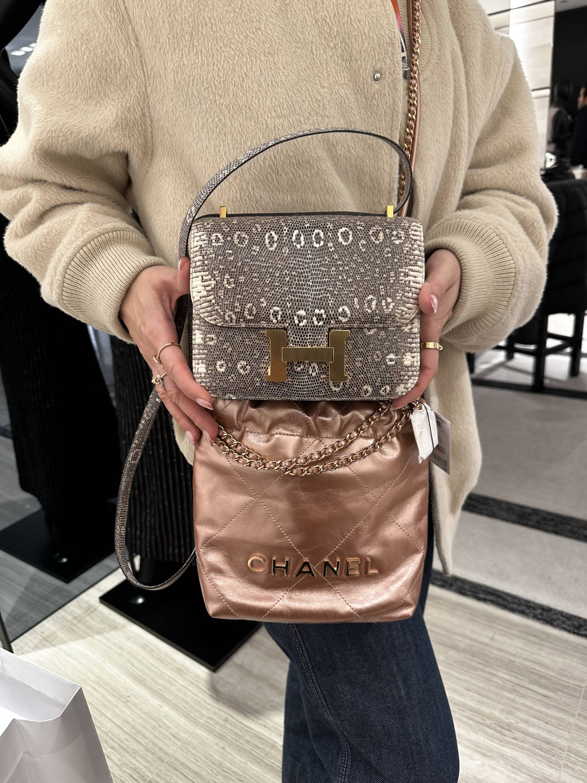 chanel 22 mini handbag | chanel 23s | chanel 23s bags | chanel spring summer 2023 | chanel 22 mini pearl | chanel 22 mini rose gold | chanel 22 mini black