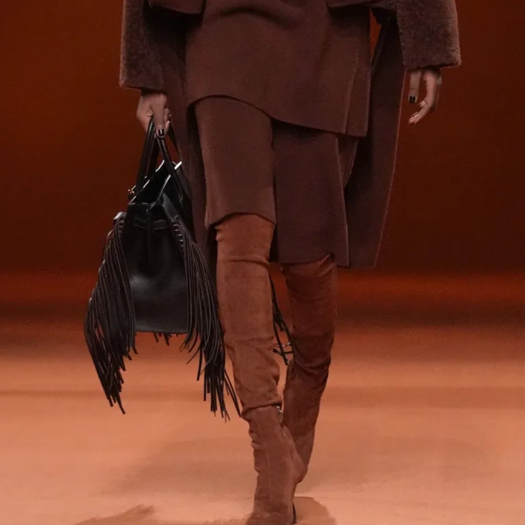 hermes autumn winter 2023 womens | hermes paris fashion week 2023 | hermes femme | new hermes bags 2023 | hermes harness birkin | new birkin | hermes runway show | fringe birkin