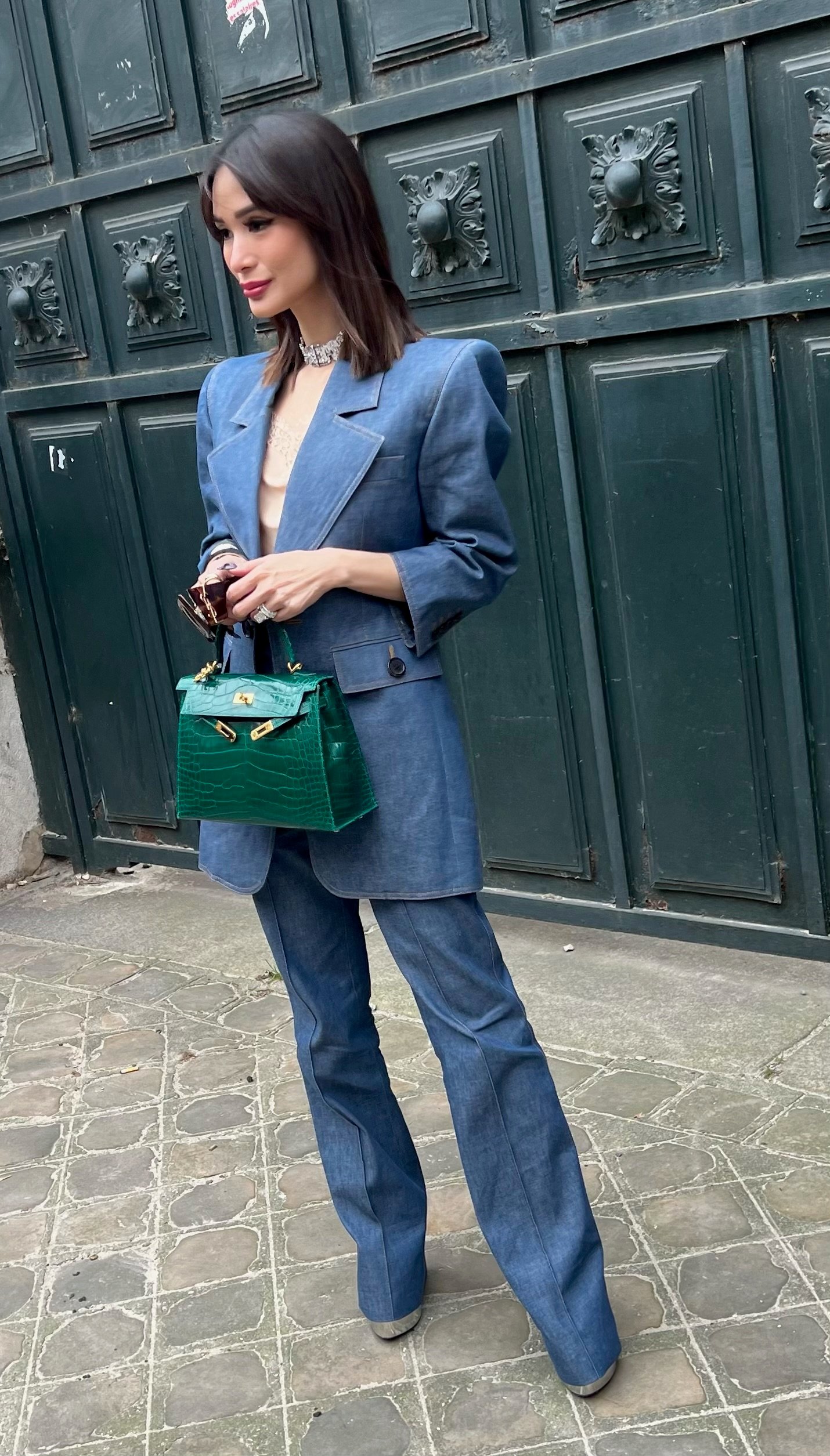 Heart Evangelista's Winter Ootd In Paris Features Hermes Birkin Cargo