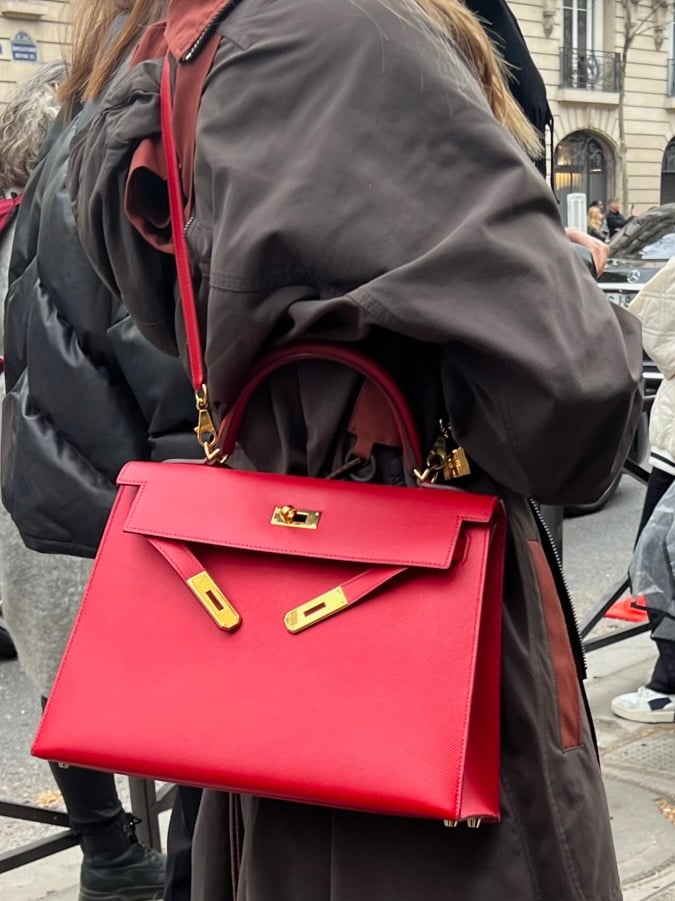 Hermès Handbag Street Style During PFW 2023 - PurseBop