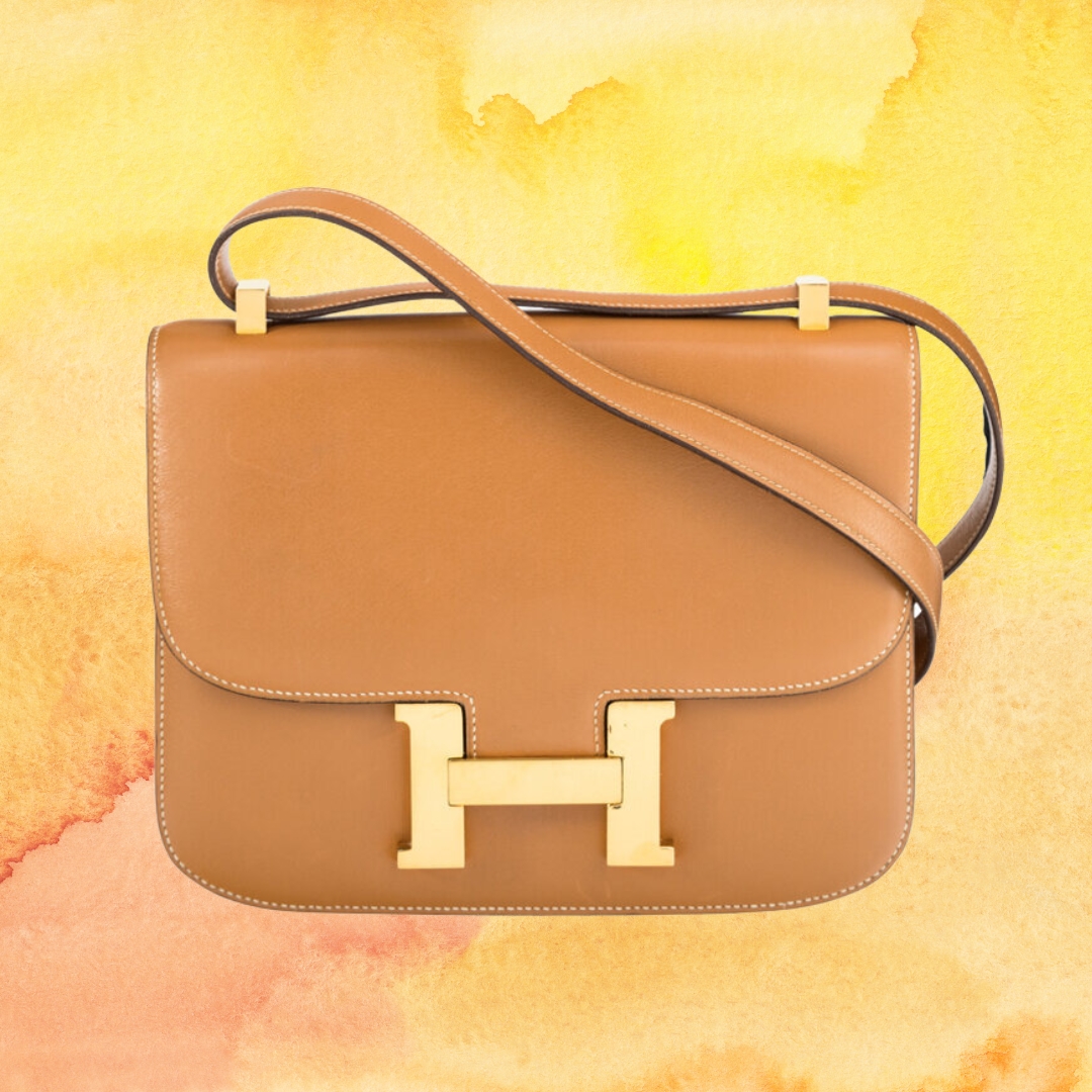 Heritage Vintage: Hermes 28 cm Gold Box Calf Leather Kelly Bag