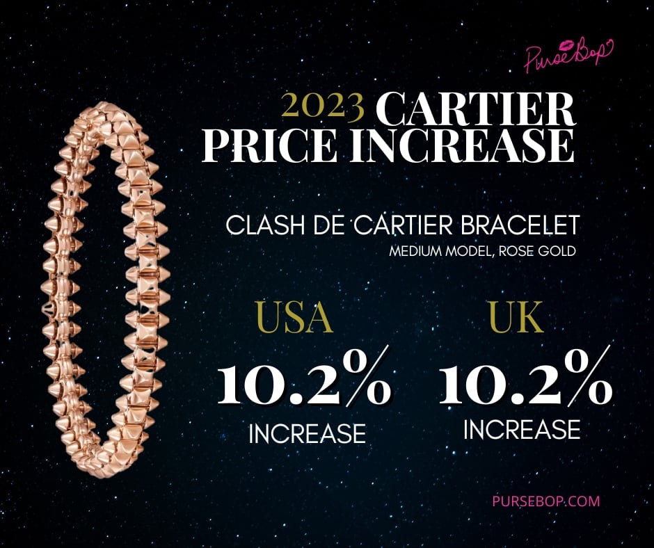 cartier price increase 2023 | panthere watch | love bracelet | clash bracelet cartier | juste en clou cartier | cartier shopping in uk