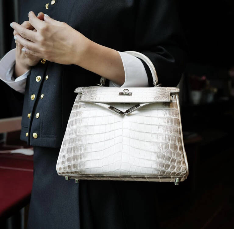 The Ultimate Hermès Handbag Close Look at Himalaya Kelly PurseBop