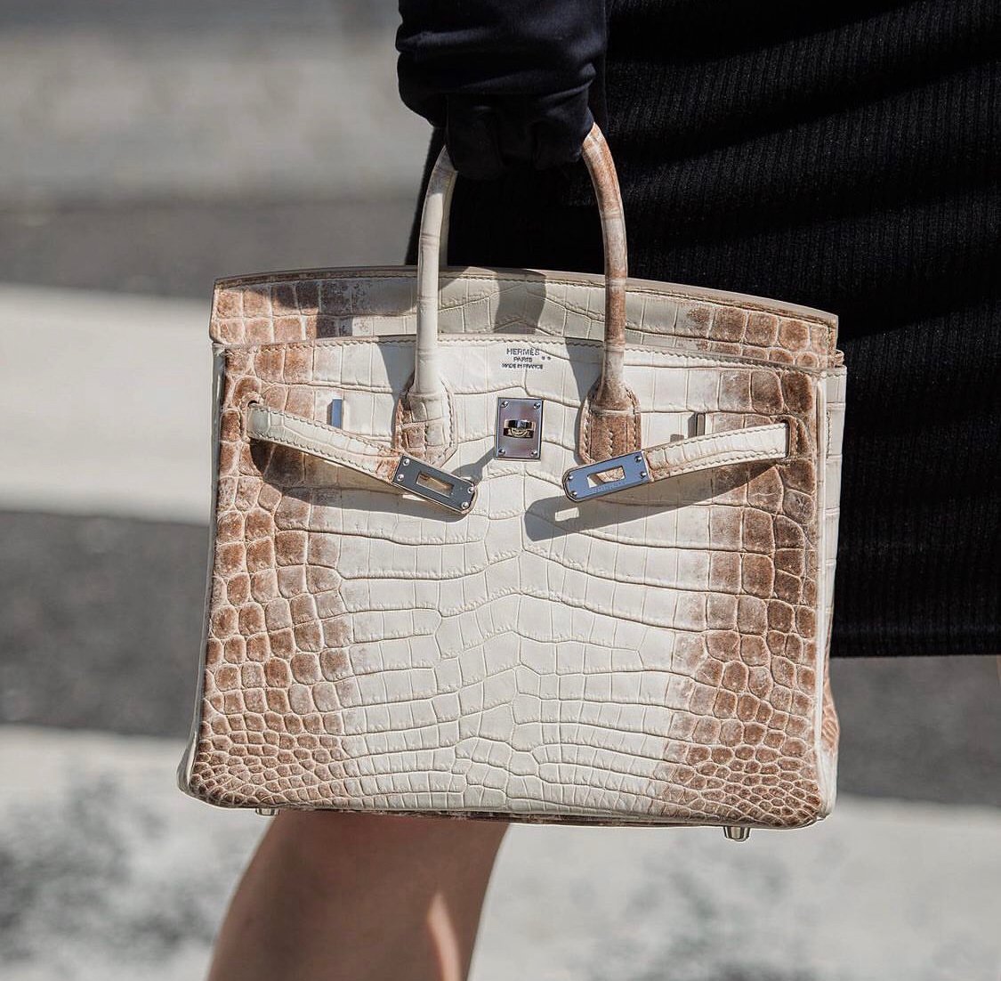 Hermes Birkin 25 Blanc White Himalaya Niloticus Mat Matte Gold