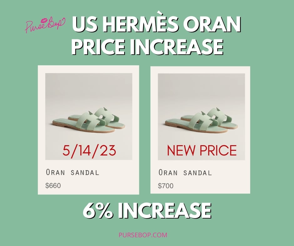 US Hermès Shoe Price Increase 2023