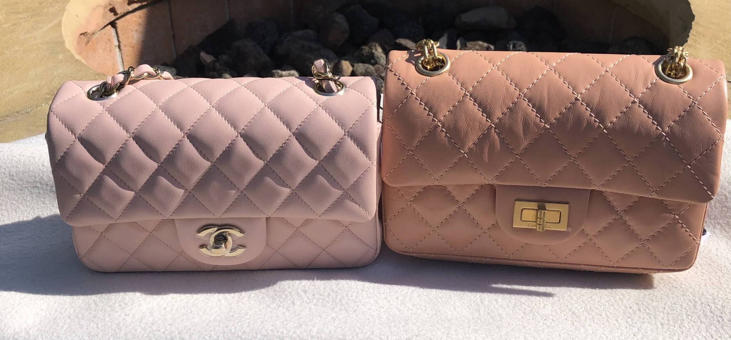 Chanel Vintage Beige Caviar Quilted 2.55 Small Classic Double Flap