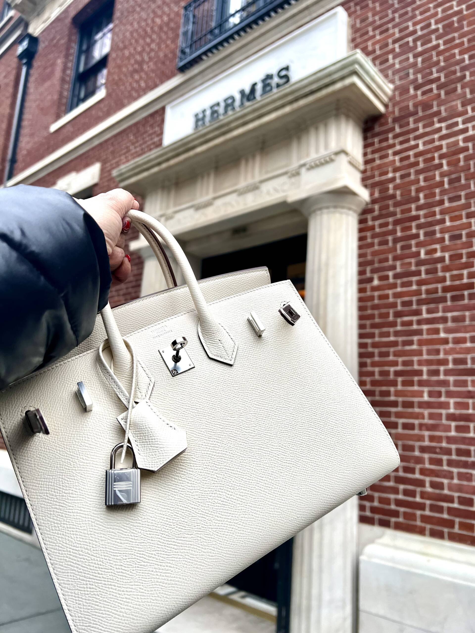 Hermes Birkin Sellier 25 Craie Epsom Gold Hardware in 2023