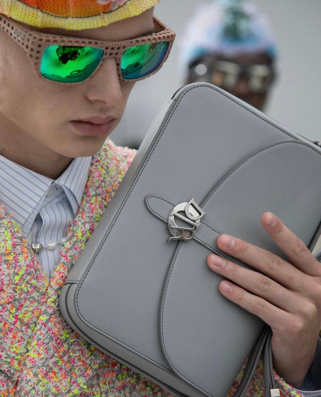 Safari Bag with Strap Black Dior Oblique Jacquard | DIOR BG