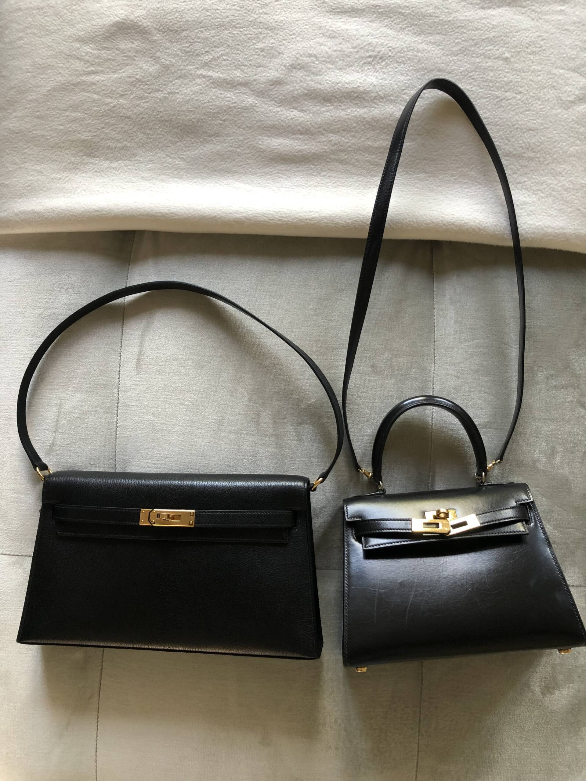 Hermès Kelly Elan Pochette Box Black