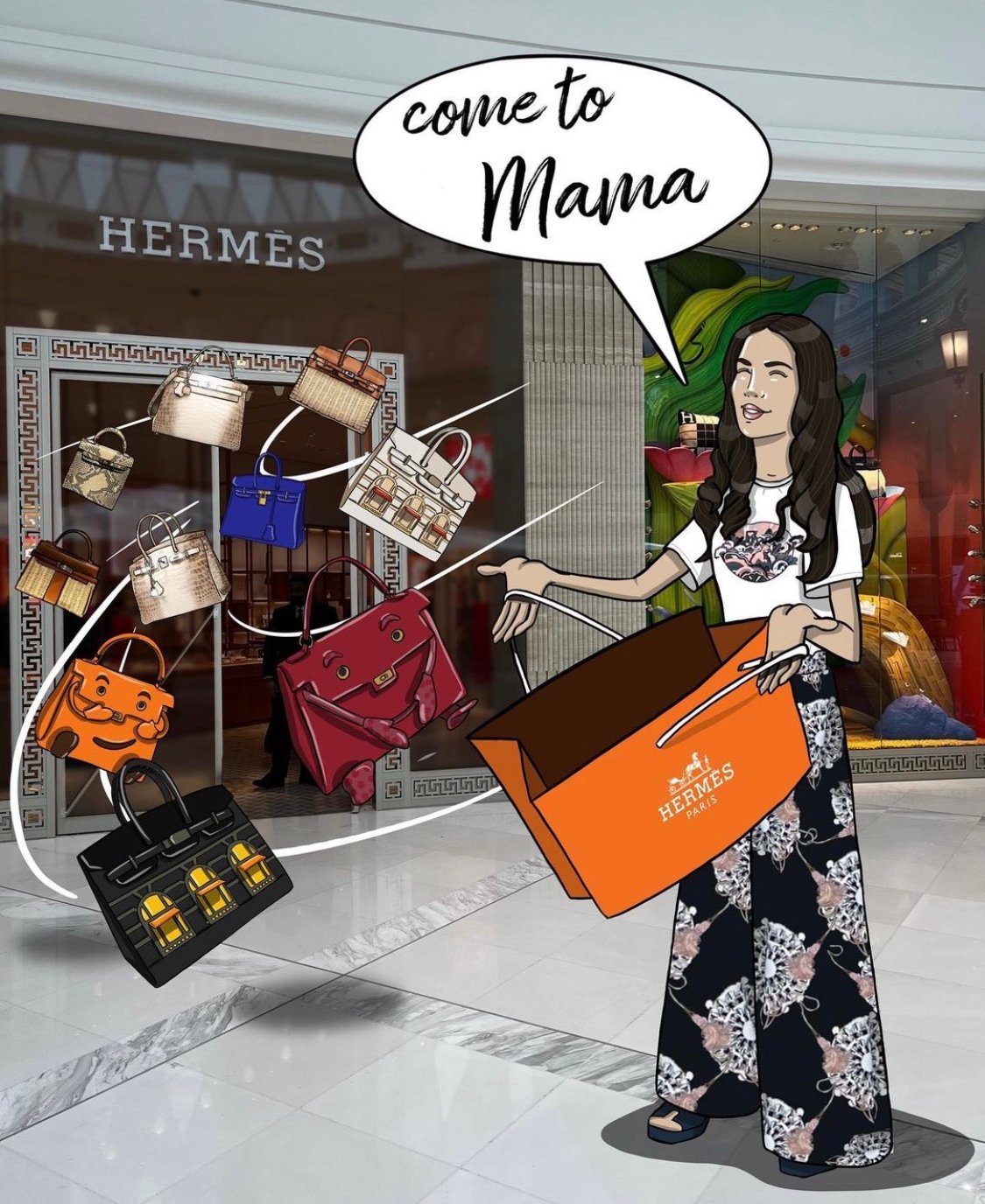 Hermès Orange Evelyne TPM Epsom Handbag in 2023