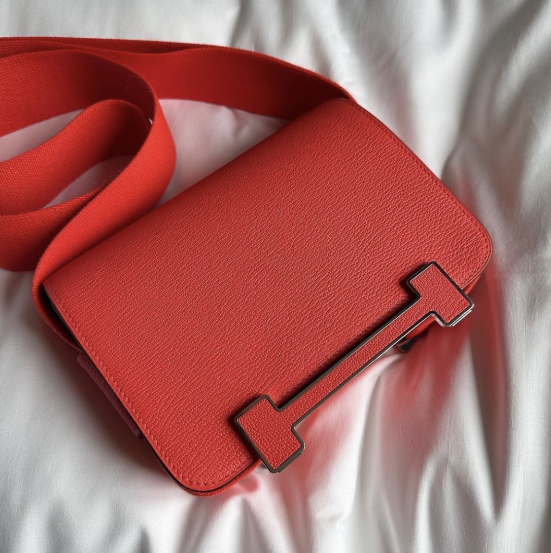 Hermès Orange Evelyne TPM Epsom Handbag in 2023