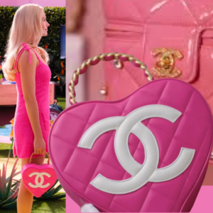 chanel heart bag barbie movie | barbie movie chanel | marot robbie chanel bag | heart bag barbie movie | chanel barbie | pink heart bag barbie movie