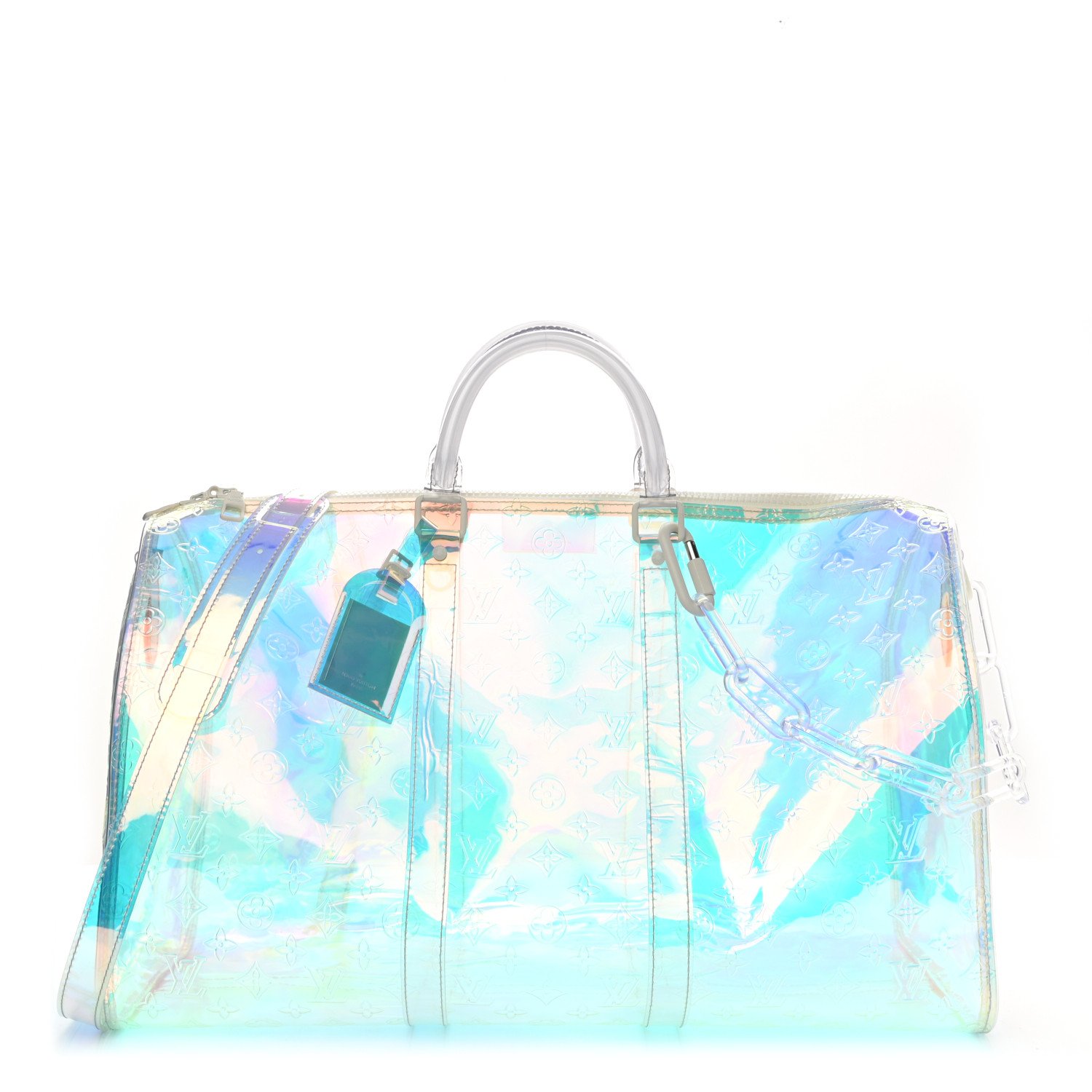 Louis Vuitton White and Rainbow Comics Monogram Keepall 50 Virgil Abloh